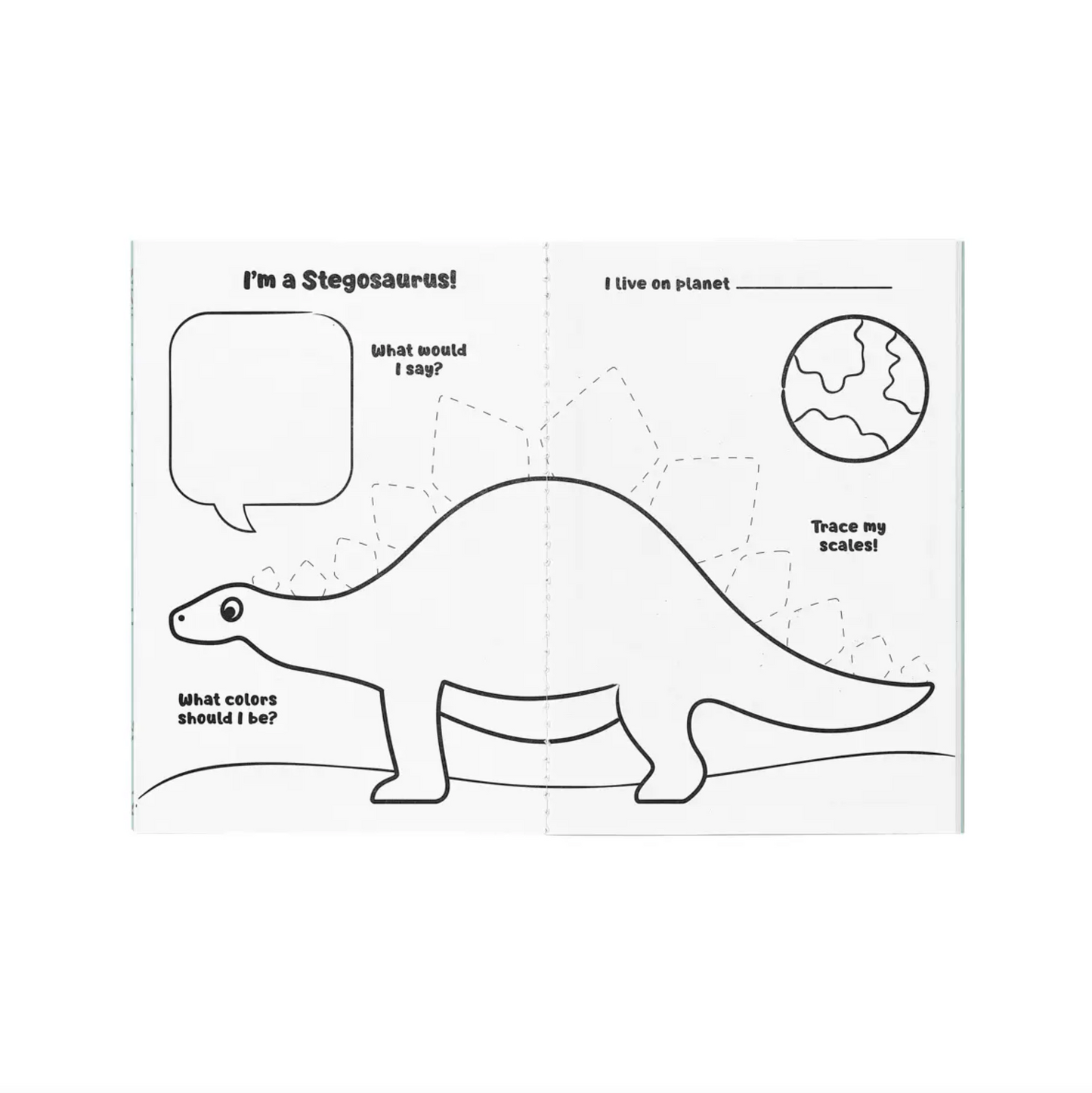 Mini Traveler Coloring + Activity Kit - Dinosaurs in Space