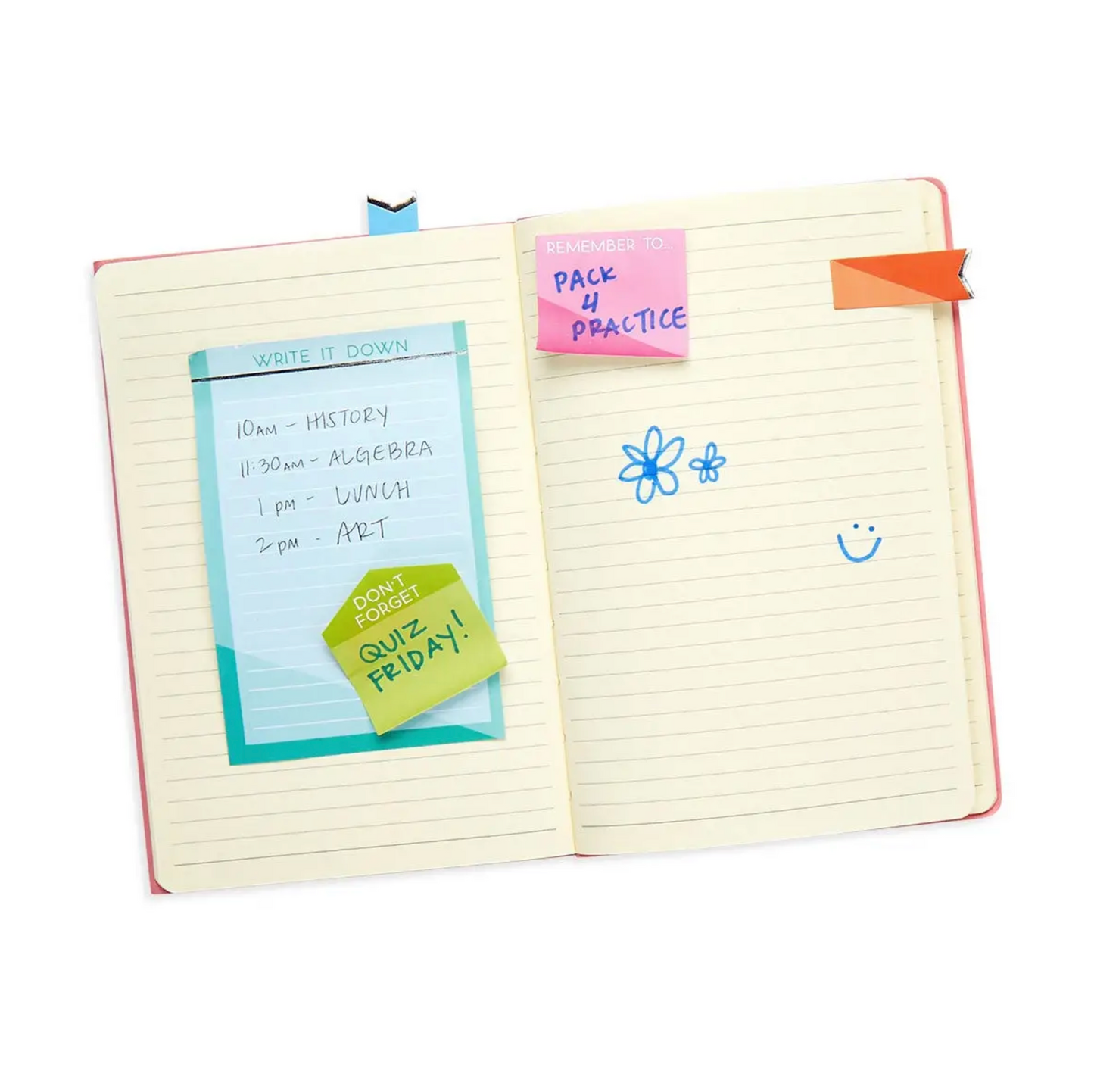 Side Notes Sticky Tab Note Pad - Color Write (1 Set)