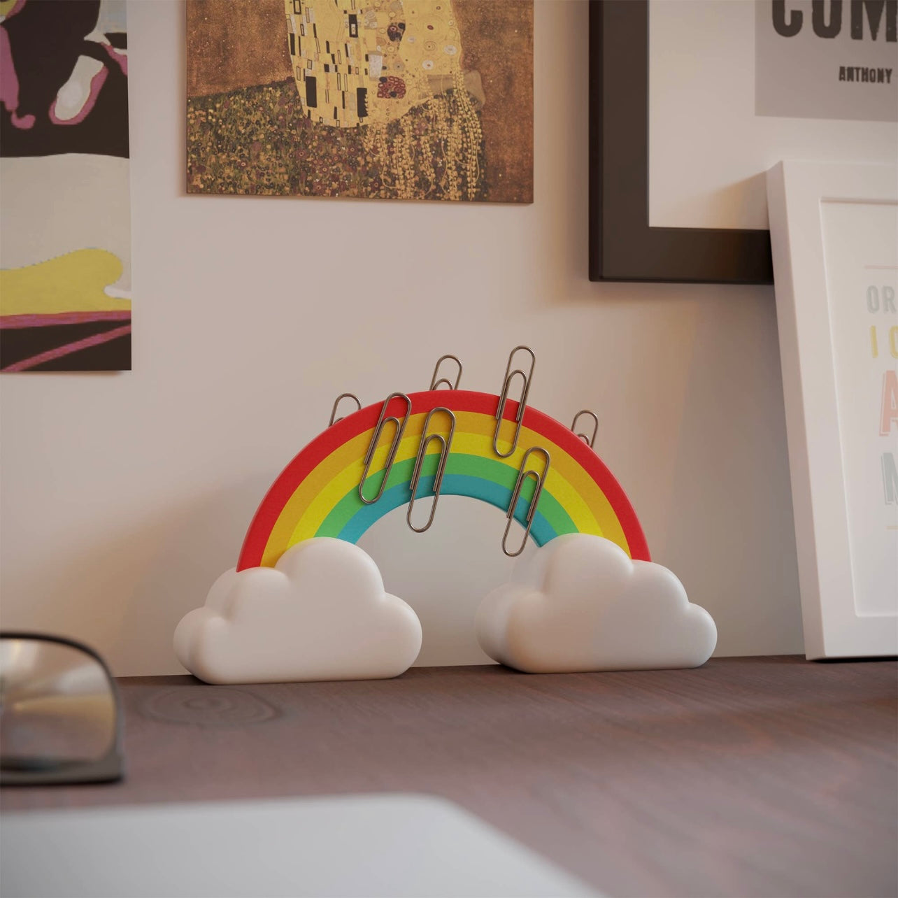 Rainbow Paperclip Holder